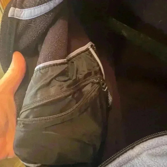 Lands End Fleece Jacket Periwinkle Full Zip size large 14-16 - Picture 3 of 8